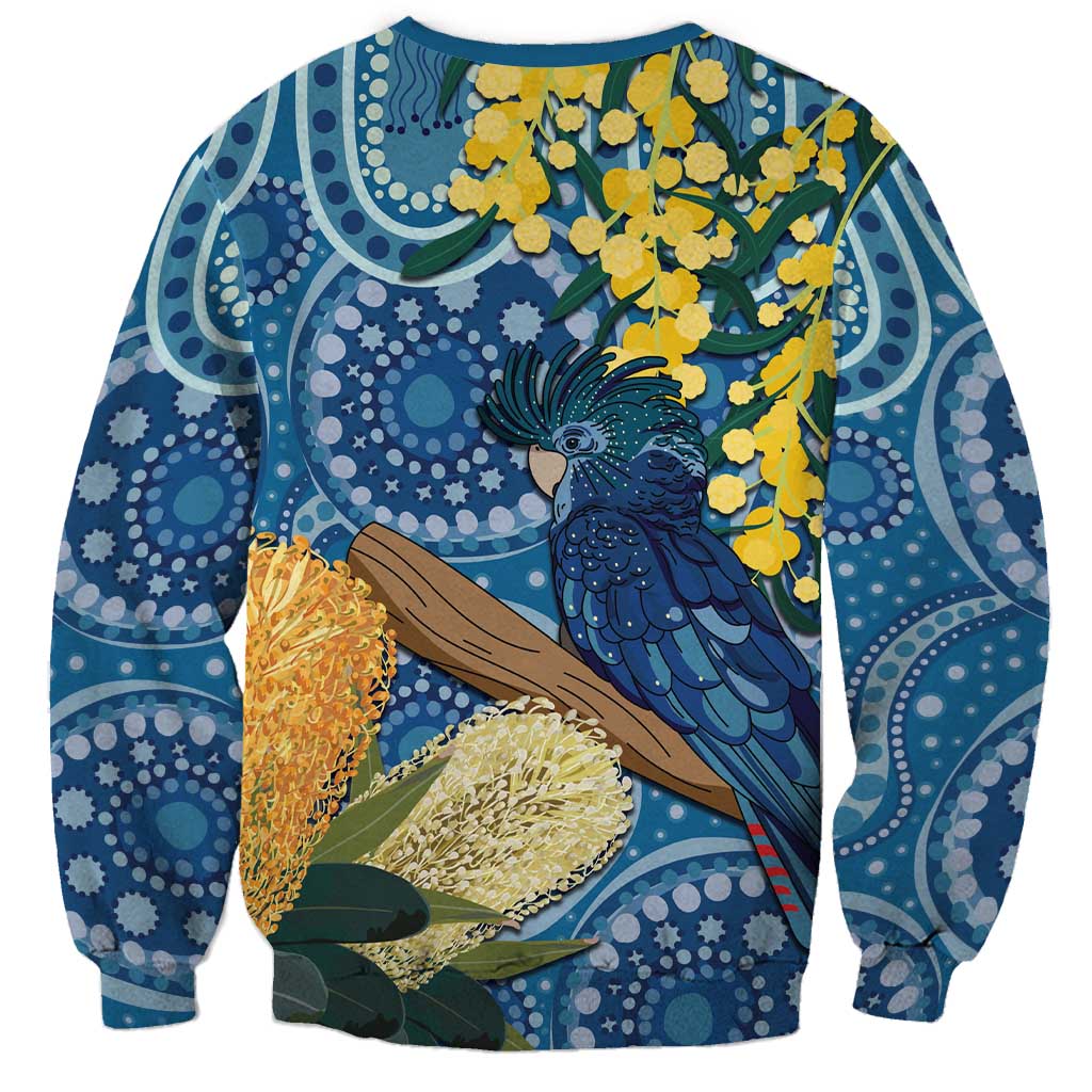 Black Cockatoo Australia Aboriginal Art Sweatshirt NAIDOC Week - Nature Lovers