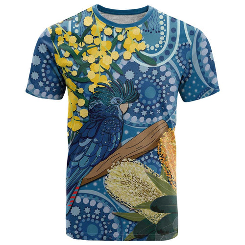 Black Cockatoo Australia Aboriginal Art T Shirt NAIDOC Week - Nature Lovers