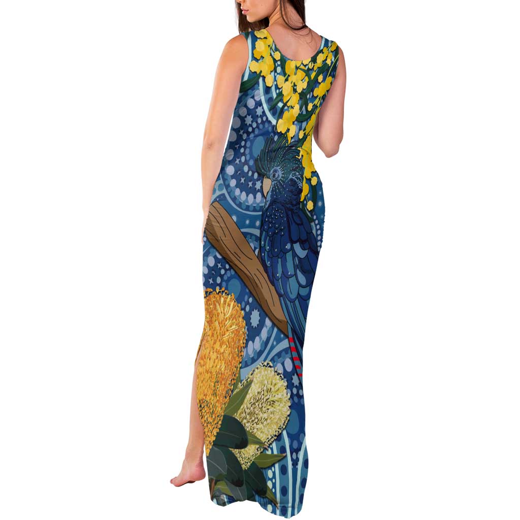 Black Cockatoo Australia Aboriginal Art Tank Maxi Dress NAIDOC Week - Nature Lovers