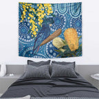 Black Cockatoo Australia Aboriginal Art Tapestry NAIDOC Week - Nature Lovers