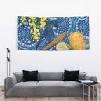 Black Cockatoo Australia Aboriginal Art Tapestry NAIDOC Week - Nature Lovers