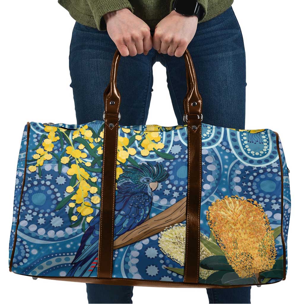 Black Cockatoo Australia Aboriginal Art Travel Bag NAIDOC Week - Nature Lovers