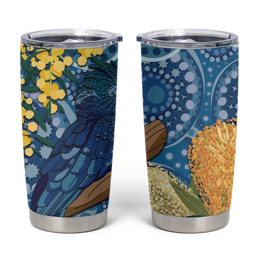Black Cockatoo Australia Aboriginal Art Tumbler Cup NAIDOC Week - Nature Lovers