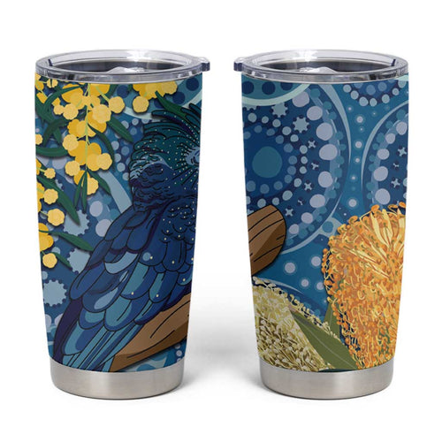 Black Cockatoo Australia Aboriginal Art Tumbler Cup NAIDOC Week - Nature Lovers