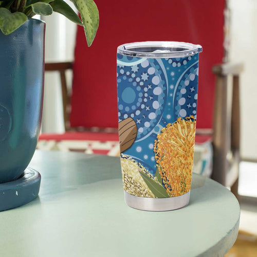 Black Cockatoo Australia Aboriginal Art Tumbler Cup NAIDOC Week - Nature Lovers