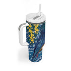 Black Cockatoo Australia Aboriginal Art Tumbler With Handle NAIDOC Week - Nature Lovers