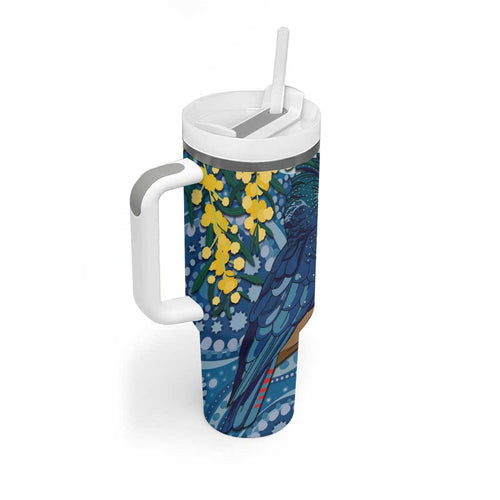 Black Cockatoo Australia Aboriginal Art Tumbler With Handle NAIDOC Week - Nature Lovers
