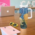 Black Cockatoo Australia Aboriginal Art Tumbler With Handle NAIDOC Week - Nature Lovers