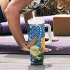 Black Cockatoo Australia Aboriginal Art Tumbler With Handle NAIDOC Week - Nature Lovers