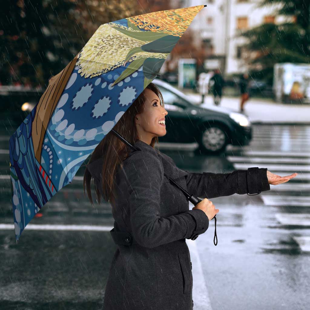 Black Cockatoo Australia Aboriginal Art Umbrella NAIDOC Week - Nature Lovers