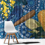 Black Cockatoo Australia Aboriginal Art Window Curtain NAIDOC Week - Nature Lovers