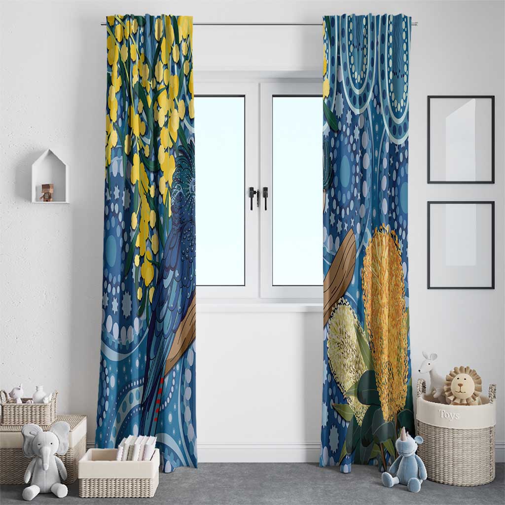 Black Cockatoo Australia Aboriginal Art Window Curtain NAIDOC Week - Nature Lovers
