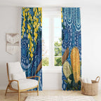 Black Cockatoo Australia Aboriginal Art Window Curtain NAIDOC Week - Nature Lovers