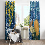 Black Cockatoo Australia Aboriginal Art Window Curtain NAIDOC Week - Nature Lovers