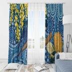 Black Cockatoo Australia Aboriginal Art Window Curtain NAIDOC Week - Nature Lovers