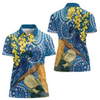 Black Cockatoo Australia Aboriginal Art Women Polo Shirt NAIDOC Week - Nature Lovers