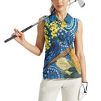 Black Cockatoo Australia Aboriginal Art Women Sleeveless Polo Shirt NAIDOC Week - Nature Lovers