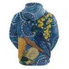 Black Cockatoo Australia Aboriginal Art Zip Hoodie NAIDOC Week - Nature Lovers