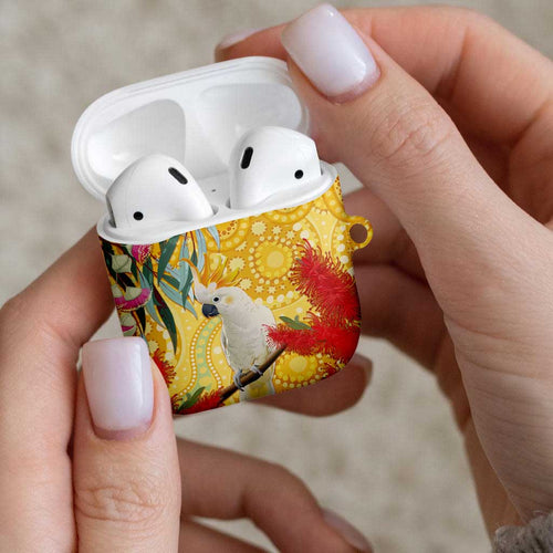 Sulphur-Crested Cockatoo Australia Aboriginal Art AirPods Case NAIDOC Week - Nature Lovers
