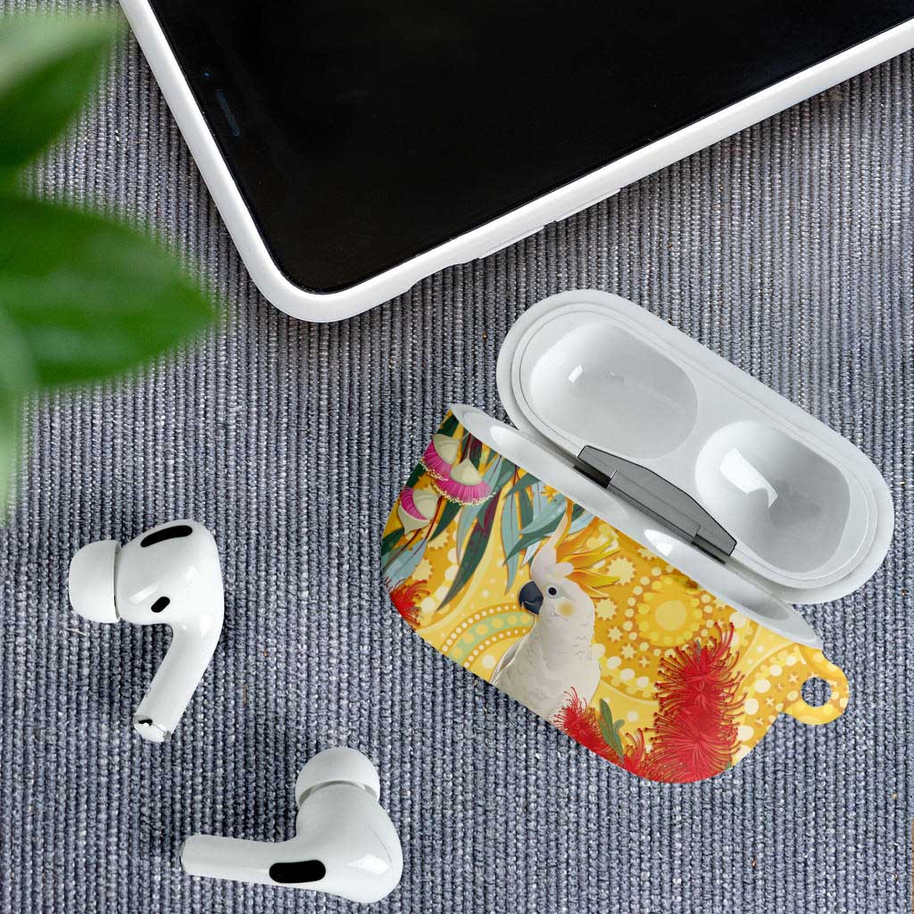 Sulphur-Crested Cockatoo Australia Aboriginal Art AirPods Case NAIDOC Week - Nature Lovers