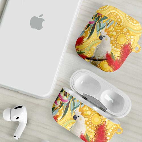Sulphur-Crested Cockatoo Australia Aboriginal Art AirPods Case NAIDOC Week - Nature Lovers