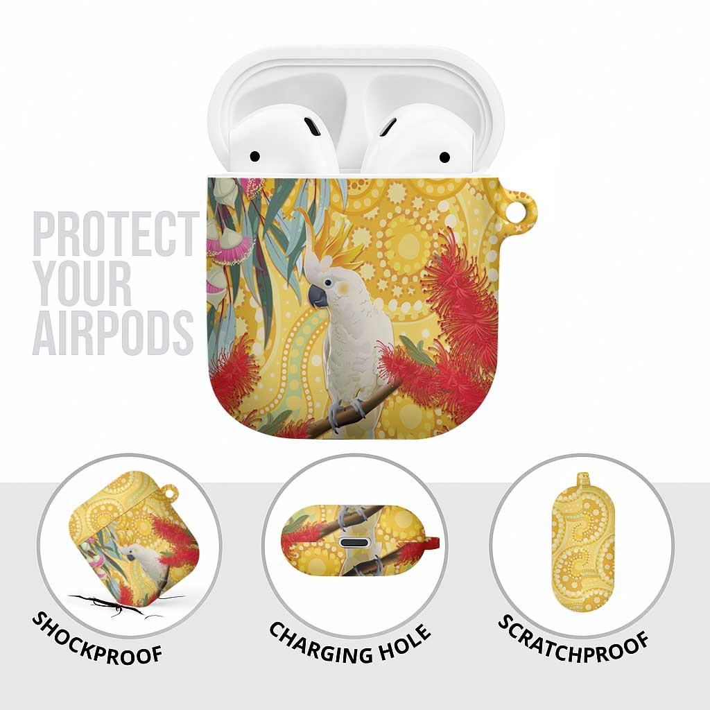 Sulphur-Crested Cockatoo Australia Aboriginal Art AirPods Case NAIDOC Week - Nature Lovers