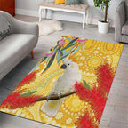 Sulphur-Crested Cockatoo Australia Aboriginal Art Area Rug NAIDOC Week - Nature Lovers