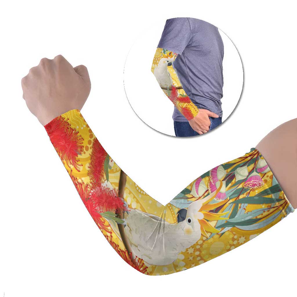Sulphur-Crested Cockatoo Australia Aboriginal Art Arm Sleeves NAIDOC Week - Nature Lovers