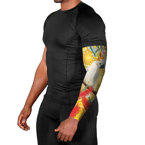 Sulphur-Crested Cockatoo Australia Aboriginal Art Arm Sleeves NAIDOC Week - Nature Lovers