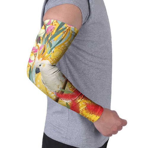 Sulphur-Crested Cockatoo Australia Aboriginal Art Arm Sleeves NAIDOC Week - Nature Lovers