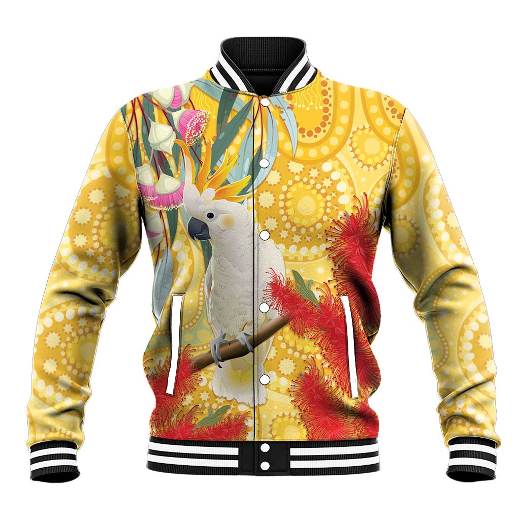 Sulphur-Crested Cockatoo Australia Aboriginal Art Baseball Jacket NAIDOC Week - Nature Lovers
