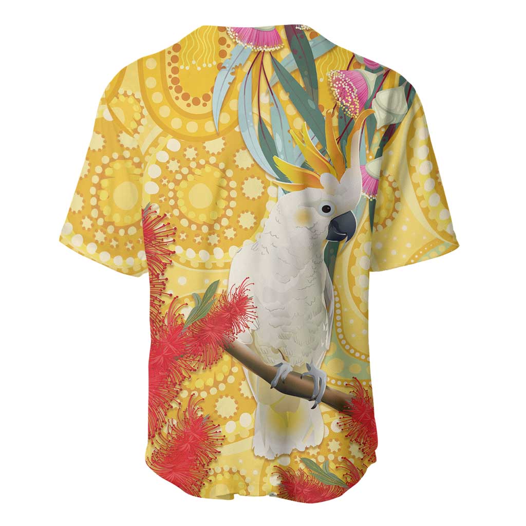 Sulphur-Crested Cockatoo Australia Aboriginal Art Baseball Jersey NAIDOC Week - Nature Lovers