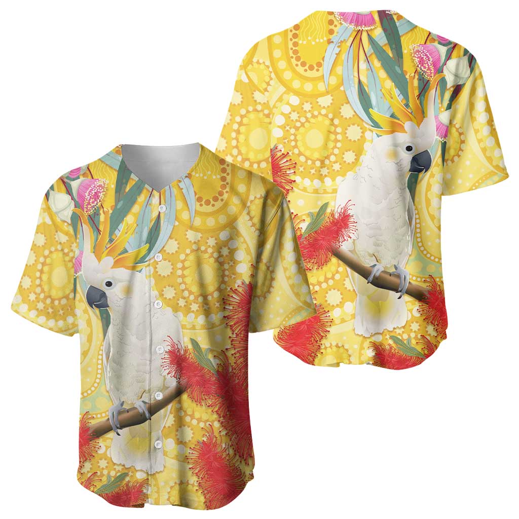Sulphur-Crested Cockatoo Australia Aboriginal Art Baseball Jersey NAIDOC Week - Nature Lovers