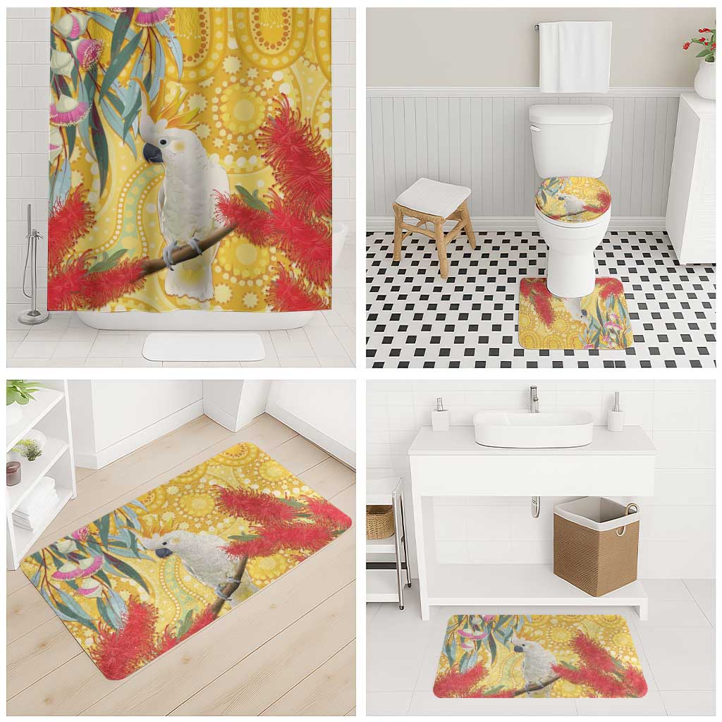 Sulphur-Crested Cockatoo Australia Aboriginal Art Bathroom Set NAIDOC Week - Nature Lovers