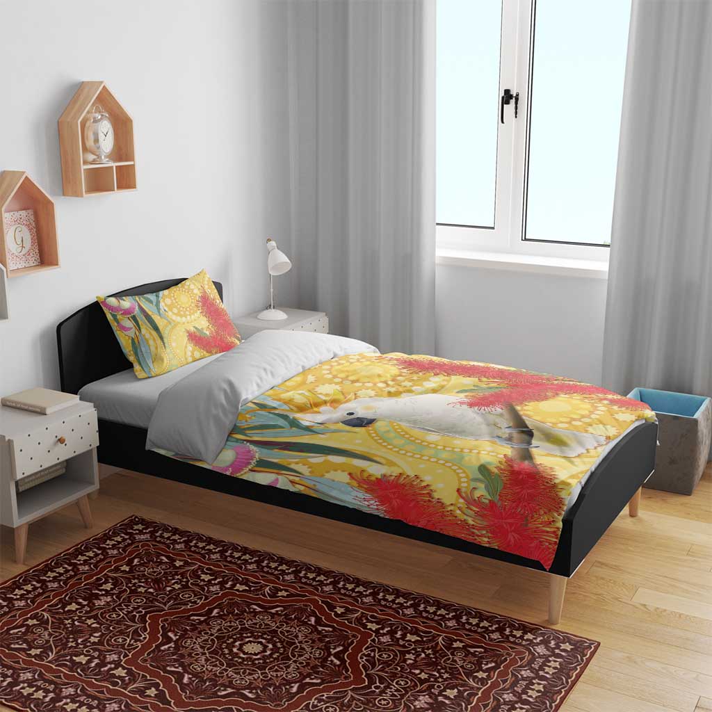 Sulphur-Crested Cockatoo Australia Aboriginal Art Bedding Set NAIDOC Week - Nature Lovers