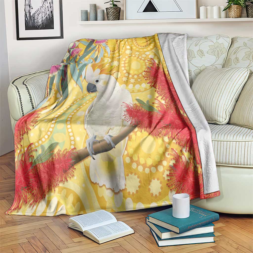 Sulphur-Crested Cockatoo Australia Aboriginal Art Blanket NAIDOC Week - Nature Lovers