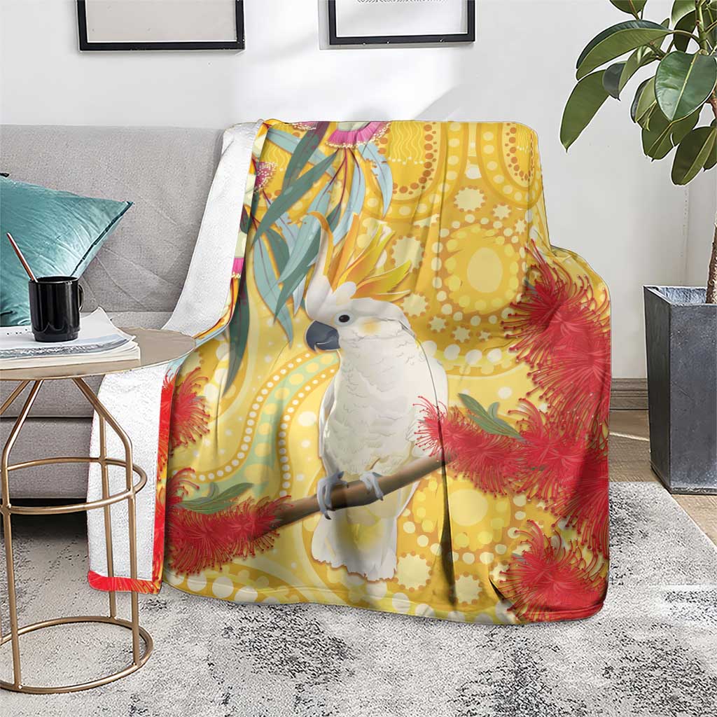 Sulphur-Crested Cockatoo Australia Aboriginal Art Blanket NAIDOC Week - Nature Lovers