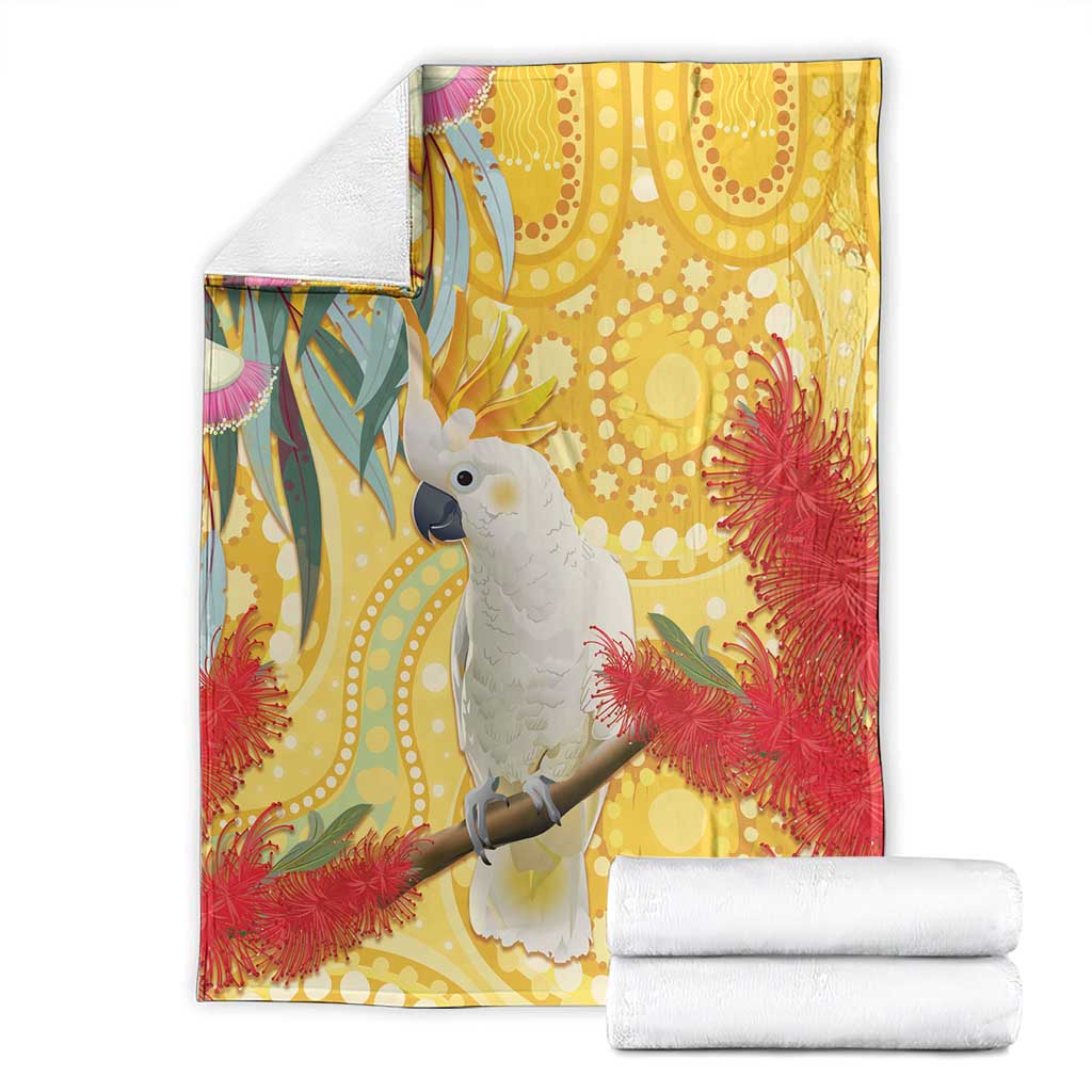 Sulphur-Crested Cockatoo Australia Aboriginal Art Blanket NAIDOC Week - Nature Lovers