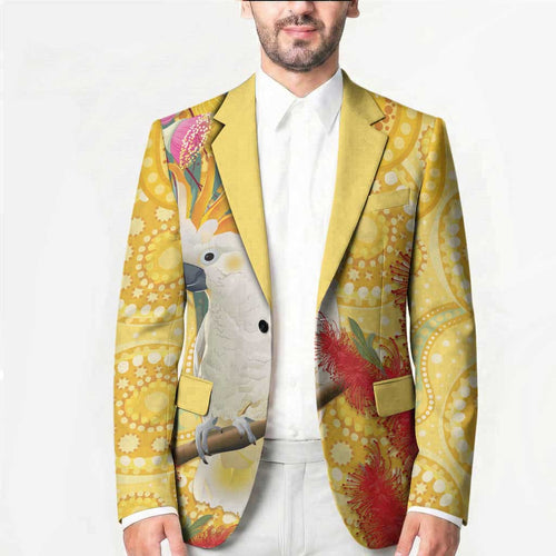 Sulphur-Crested Cockatoo Australia Aboriginal Art Blazer NAIDOC Week - Nature Lovers