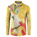 Sulphur-Crested Cockatoo Australia Aboriginal Art Button Sweatshirt NAIDOC Week - Nature Lovers