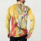 Sulphur-Crested Cockatoo Australia Aboriginal Art Button Sweatshirt NAIDOC Week - Nature Lovers