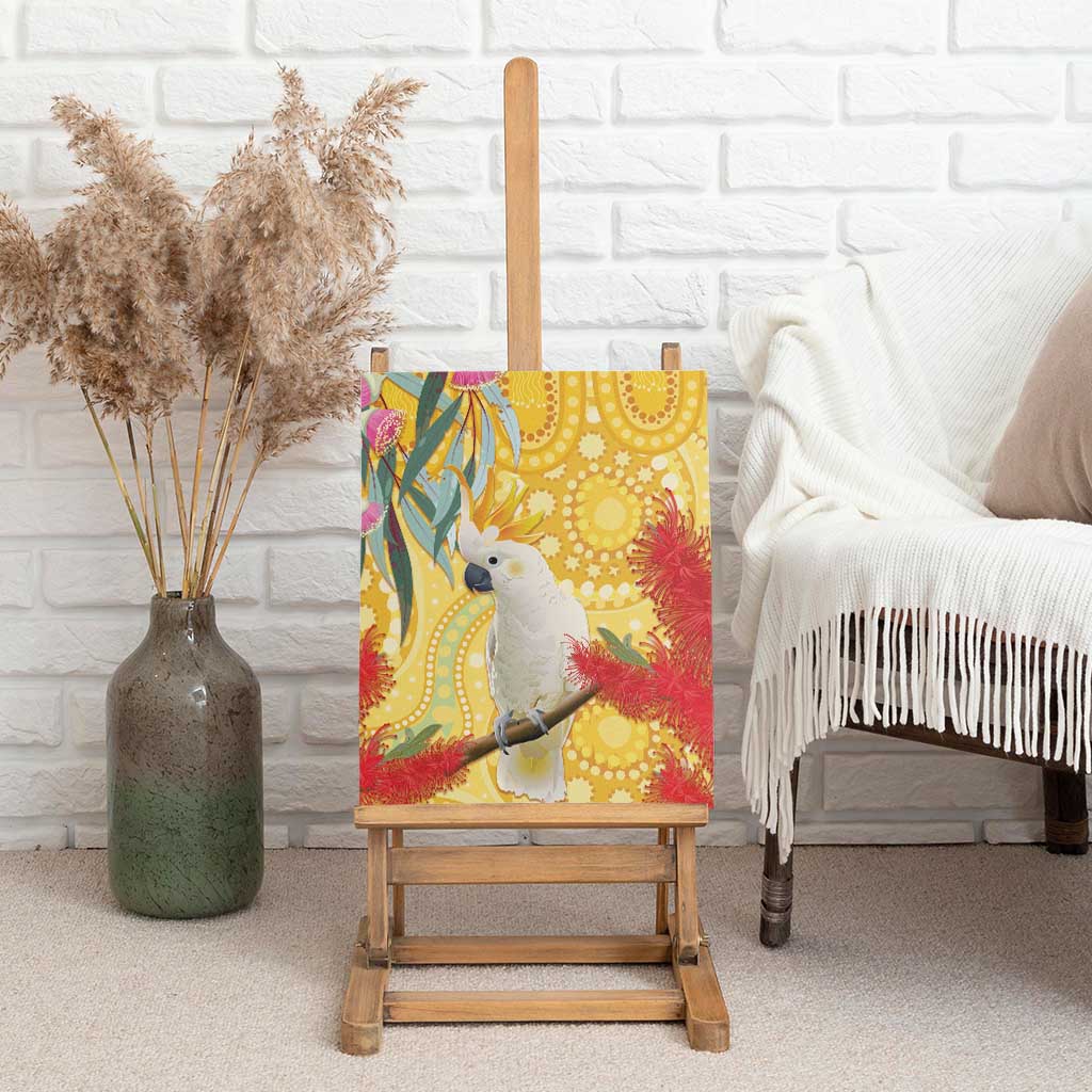 Sulphur-Crested Cockatoo Australia Aboriginal Art Canvas Wall Art NAIDOC Week - Nature Lovers