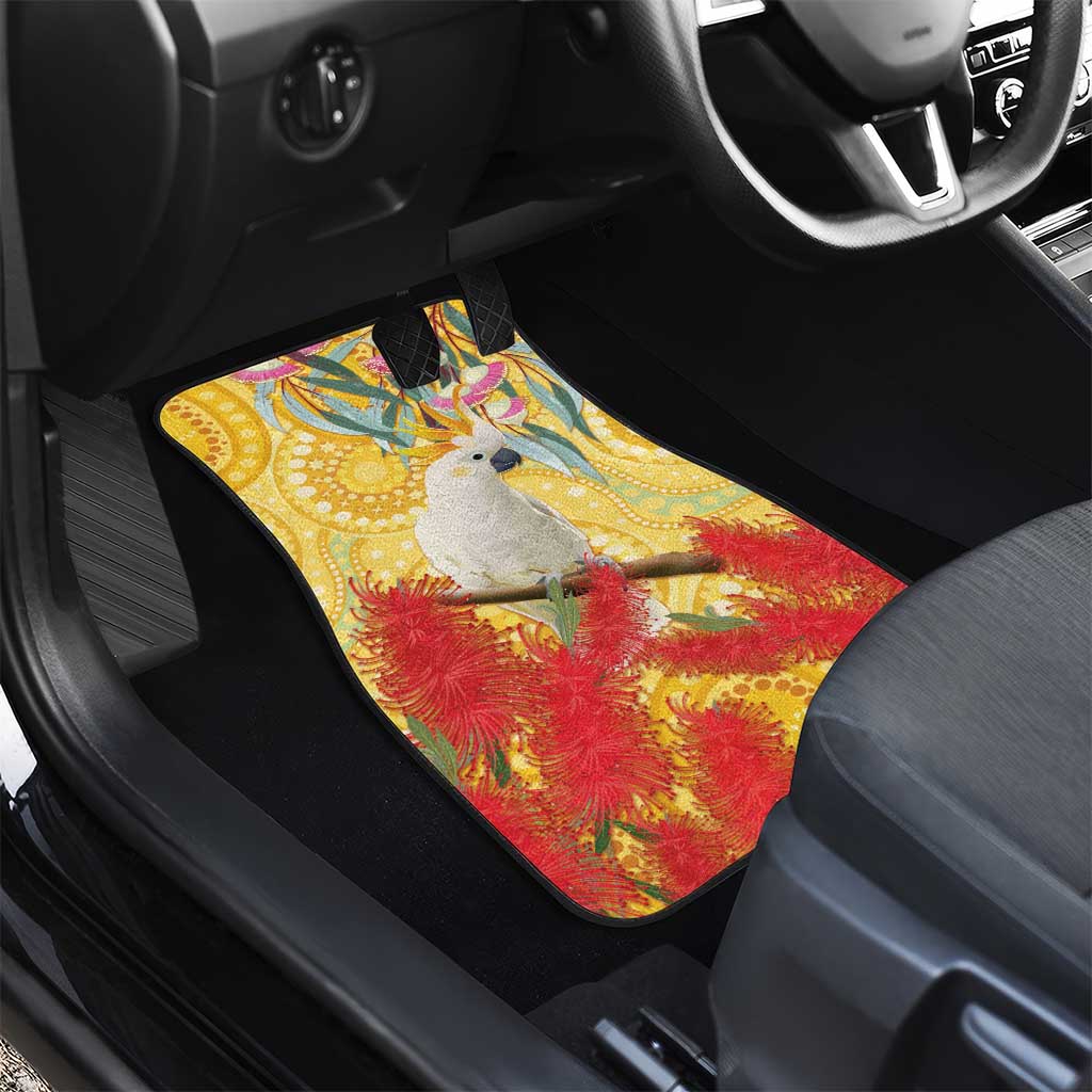 Sulphur-Crested Cockatoo Australia Aboriginal Art Car Mats NAIDOC Week - Nature Lovers