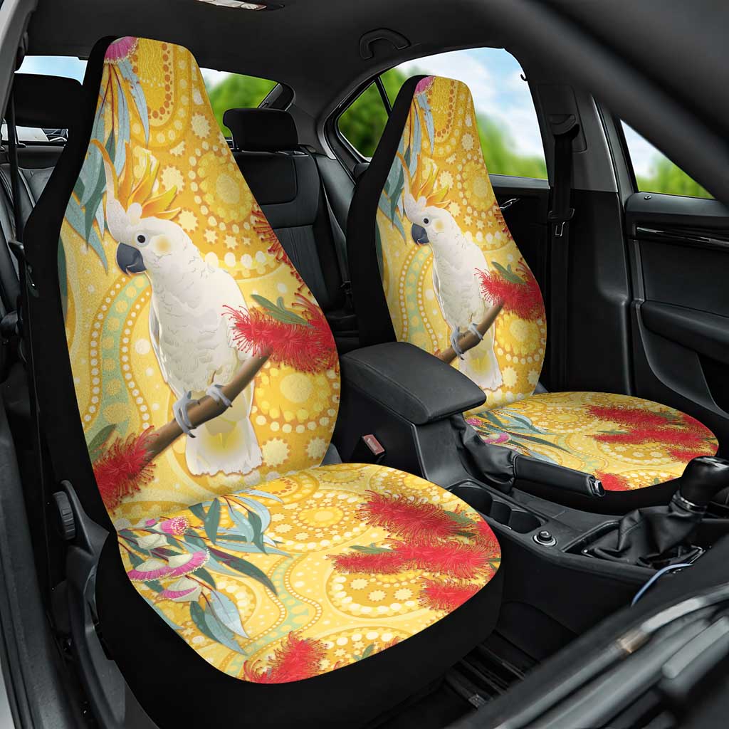Sulphur-Crested Cockatoo Australia Aboriginal Art Car Seat Cover NAIDOC Week - Nature Lovers