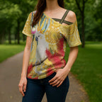 Sulphur-Crested Cockatoo Australia Aboriginal Art Cross Shoulder Shirt NAIDOC Week - Nature Lovers
