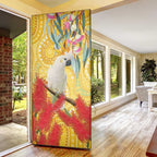 Sulphur-Crested Cockatoo Australia Aboriginal Art Door Cover NAIDOC Week - Nature Lovers