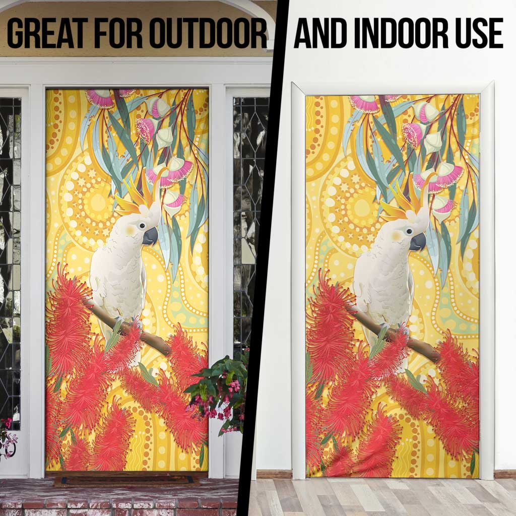 Sulphur-Crested Cockatoo Australia Aboriginal Art Door Cover NAIDOC Week - Nature Lovers