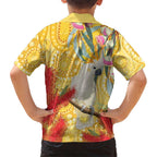 Sulphur-Crested Cockatoo Australia Aboriginal Art Family Matching Puletasi and Hawaiian Shirt NAIDOC Week - Nature Lovers
