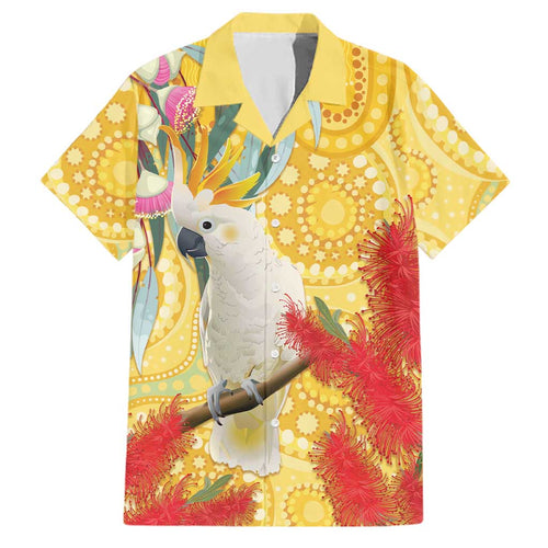 Sulphur-Crested Cockatoo Australia Aboriginal Art Family Matching Puletasi and Hawaiian Shirt NAIDOC Week - Nature Lovers