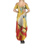 Sulphur-Crested Cockatoo Australia Aboriginal Art Family Matching Summer Maxi Dress and Hawaiian Shirt NAIDOC Week - Nature Lovers